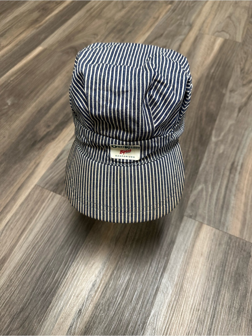 Vintage Oshkosh B’Gosh Sanforized Striped Railroad Engineer Hat